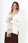 Faux Fur Neck Warmer with Detachable Scarf - Bird of Paradise London